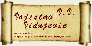 Vojislav Vidnjević vizit kartica